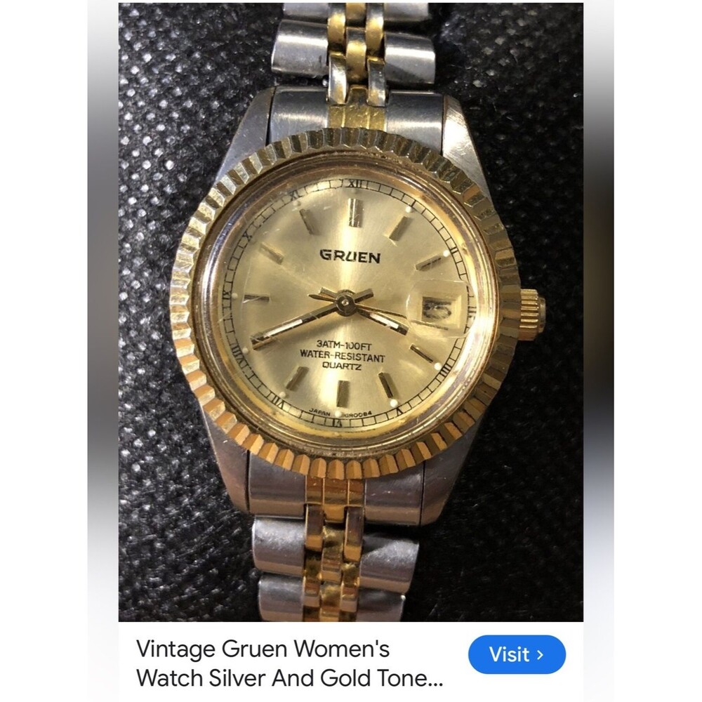 #2242^^ Gold-Tone /Silver Women's Bracelet Vintage 80’s & 90’s Watch - Picture 2 of 16